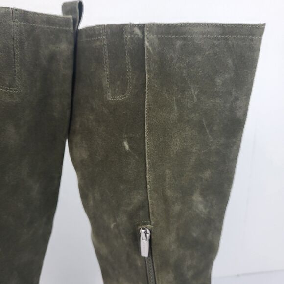 Vince Camuto Nettrio Green Suede Lug Sole Tall Boot Size 9M - Picture 14 of 16